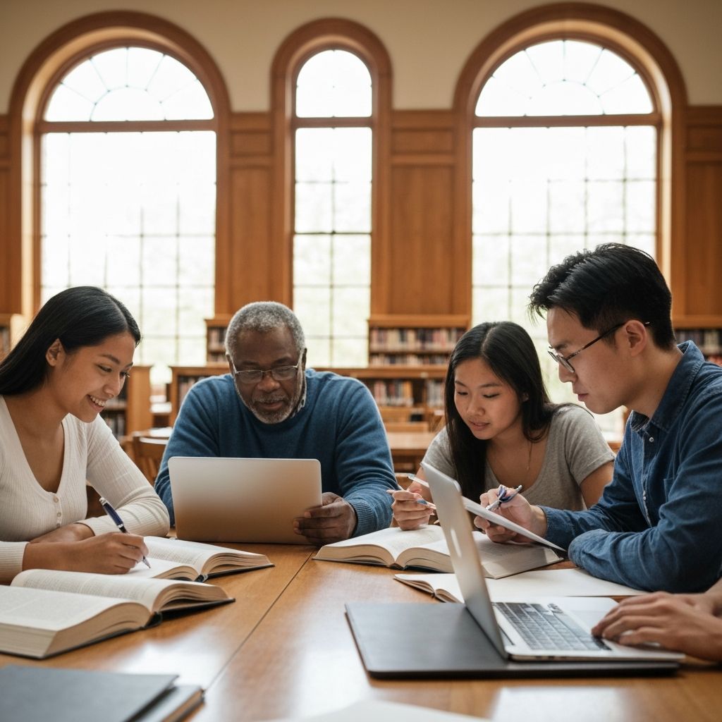 Students learning together